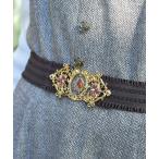 ベルト オーナメントローズゴムベルト レディース