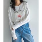 ショッピングプリン tシャツ フラワーフォトプリントロンT レディース