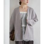 カーディガン 「追加」ドットボタンVネックカーディガン レディース