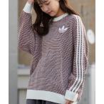 ショッピングadidas ニット セーター adidas/アディダス KNIT SWEATER オーバーサイズ トレフォイルロゴ ニット レディース メンズ