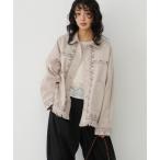コート アウター 刺繍ツイルジャケット レディース