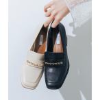  Loafer посещение школы [ прекрасный ножек эффект * подушка ввод ] квадратное 6.5cm цепь Loafer JA4017 женский 