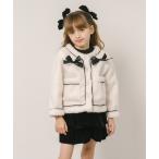コート アウター リボンボアジャケット キッズ 子供服 女の子