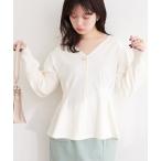 ニット セーター 「osono」タックペプラムニット レディース