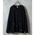 ショッピングメンズ tシャツ tシャツ HAND PAINTED BASIC HEM PRINTED POCKET L/S T-SHIRT / ハンドペイント ベーシック ワンポイ