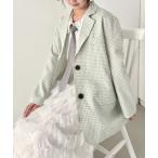 ジャケット テーラードジャケット ギンガムチェックテーラードジャケット レディース