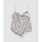 ショッピングスカーフ 「セットアップ対象商品」スカーフプリントキャミソール レディース