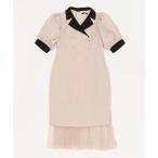 「EATME」 半袖ワンピース MEDIUM ベージュ レディース