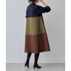 ショッピング古着 「BEARDSLEY」 長袖ワンピース FREE ネイビー レディース