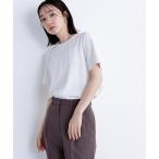 「NATURAL BEAUTY BASIC」 半袖ブラウス MEDIUM オフホワイト レディース