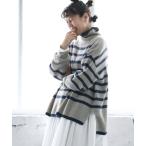 「soulberry」 タートルネックニット L グレイッシュベージュ レディース