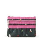 ショッピングミッフィー ポーチ 3ZIP COSMETIC ミッフィーオーチャードグリーン/ピンク レディース