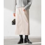 スカート 「WEB限定」フェイクスエードナロースカート「セットアップ対応/洗える」