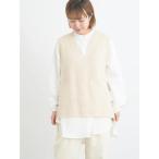 ショッピングサマンサ ベスト ジレ Vネックリブベスト レディース