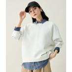 トレーナー スウェット ダンボールバックリブプルオーバー レディース