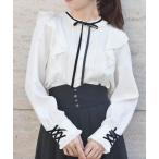 ブラウス シャツ レースアップカフスＢＬ レディース