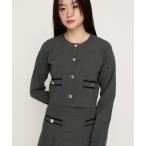 カーディガン MILANO RIB KNIT C/D ミラノリブ ニットカーディガン 春服 レディース
