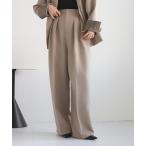 ショッピングワイドパンツ スラックス パンツ ツータックワイドパンツ レディース