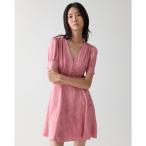 ショッピングミニドレス ワンピース フルイド ジャカード パフ スリーブ ミニ ドレス