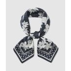 ショッピングスカーフ スカーフ バンダナ ドットフラワープリントスカーフ レディース