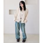 カーディガン 2wayシャギーリボンカーディガン/ニット レディース