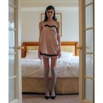 ワンピース Satin Lingerie Cami Mini Dress / サテンレーストリム キャミソールワンピース