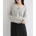 カーディガン UVカット接触冷感Vネックシアーカーディガン レディース