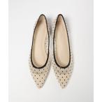 シューズ ポインテッド チュール フラットシューズ レディース