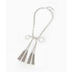 ネックレス 「tanakadaisuke/タナカダイスケ」crystal ribbon chain necklace/クリスタルリボンチェーンネックレ