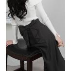 ショッピングクリスマス スカート バックリボン Aライン ロングスカート