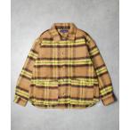 カバーオール 「SR」「it」「many men many mind」シャギーチェックルーズシャツブルゾン メンズ レディース