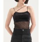 キャミソール 「RITAN/リタン」Cupin Velour Asym Camisole/カップインベロアアシメキャミソール