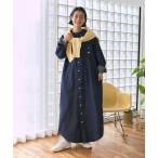 ショッピングred ワンピース RED KAP × FREAK'S STORE/レッドキャップ 別注 テンセルデニム ノーカラー シャツワンピース