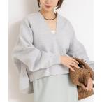 ニット セーター 「手洗い可能」「アンサンブル対応」スウェットライクニットプルオーバー レディース