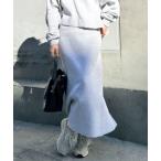 スカート 「手洗い可能」「セットアップ対応」スウェットライク2WAYニットスカート