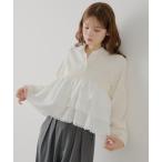 ショッピングティアード ニット セーター 「SALON by Chico」レースティアードペプラム襟付きニット レディース