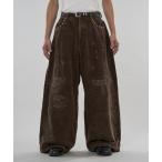  брюки STUDS DESIGN DAMAGED CORDUROY BUGGY PANTS| заклепки дизайн повреждение вельвет брюки багги мужской 