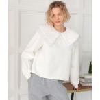 ショッピングtシャツ tシャツ ブロッサムオーバーカラートップス レディース