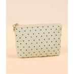 ポーチ コットン素材ハート＆ドット柄ポーチ レディース