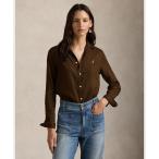 ショッピングリネン ブラウス シャツ クラシック フィット リネン シャツ レディース