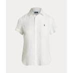 ショッピング麻 ブラウス シャツ リネン ショートスリーブ シャツ レディース