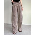 「Re:EDIT」 デニムパンツ MEDIUM ブラウン レディース