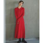 「N.（N. Natural Beauty Basic）」 ニットワンピース MEDIUM レッド レディース