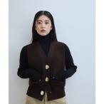 「ADAM ET ROPE'」 ニットベスト FREE ダークブラウン レディース