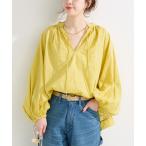 ブラウス シャツ ウォッシャブル / 刺繍スキッパーブラウス レディース