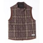 「ARMEN」 チェック柄ベスト 0 ブラウン レディース