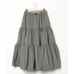 「Gramicci」 フリルスカート ONESIZE オリーブ レディース