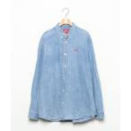 「Supreme」 長袖シャツ L ブルー メンズ