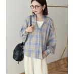 ブラウス シャツ 「イージーケア」 チェックバックタックシャツ レディース