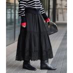 ショッピングレース スカート 「WEB限定/追加」コットンボイルケミカルレーススカート